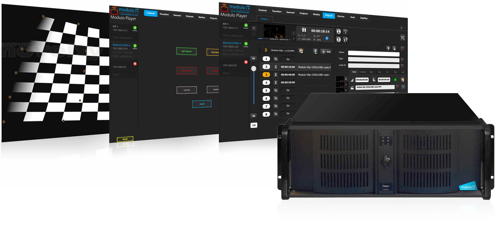 Visuel Le Modulo Player 4 flux est chez #NVLTYGroup